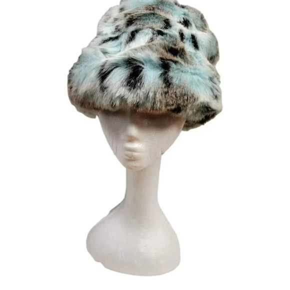 Vintage Polar Magic Jacket and Hat  Blue Faux Fur Size S Movie Star circa 70s - Picture 3 of 15